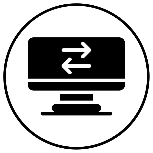 Ícono de transferencia de datos de red