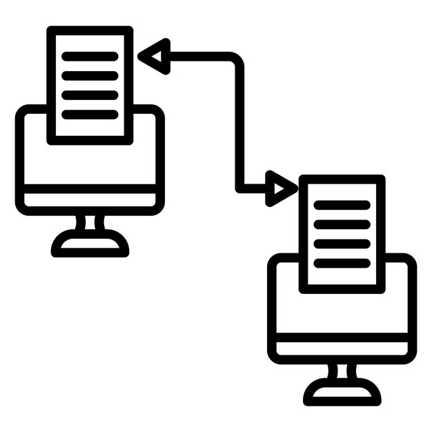 Ícono de transferencia de datos