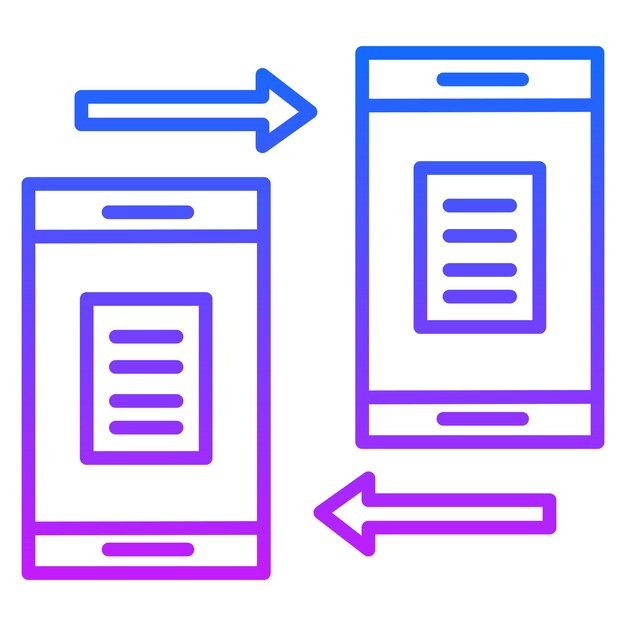 Ícono de transferencia de datos