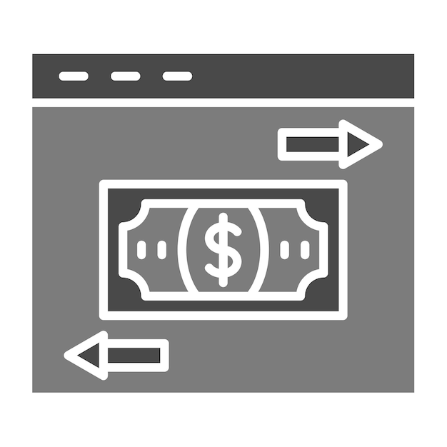 Icono de transferencia en línea