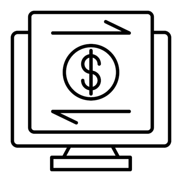 Icono de transferencia en línea