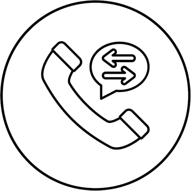 Vector icono de transferencia de llamadas