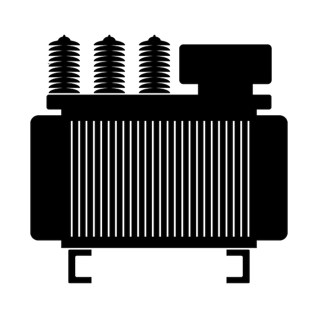 Vector icono de transformador eléctrico de alto voltaje