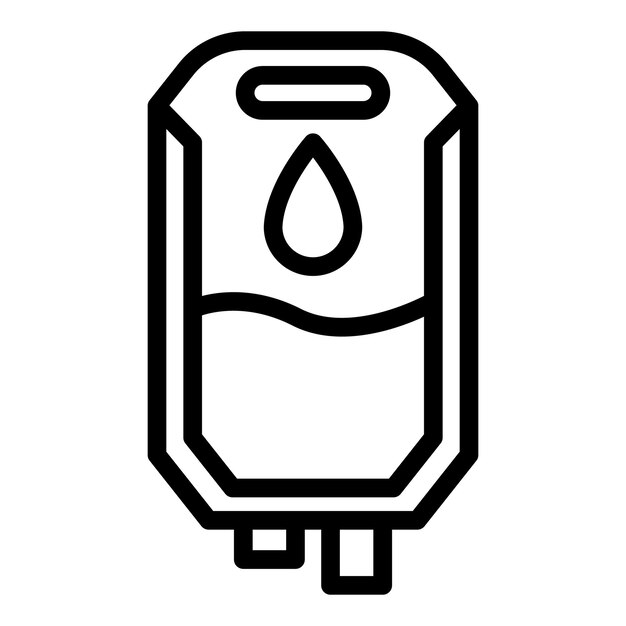 Icono de transfusión de sangre del paquete Icono de vector de transfusión de sangre del paquete de contorno para diseño web aislado sobre fondo blanco