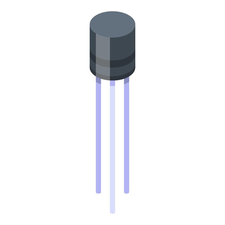 Vector icono de transistor de cilindro isométrico del icono de vector de transistor de cilindro para diseño web aislado sobre fondo blanco