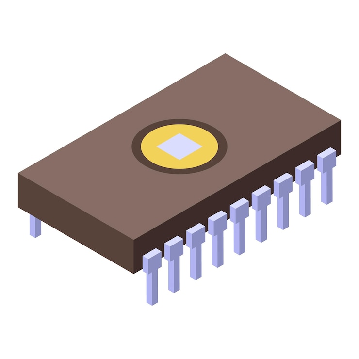Vector icono de transistor isométrico del icono de vector de transistor para diseño web aislado sobre fondo blanco
