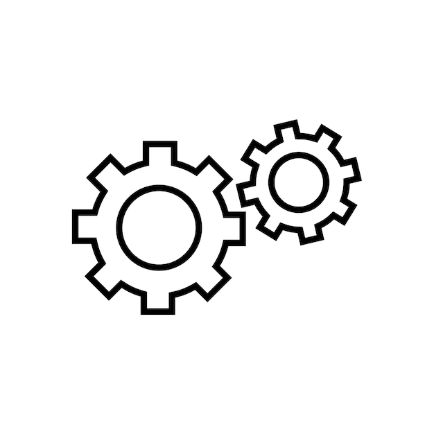 icono de transmisión de engranajes plantilla vectorial logotipo colección de moda diseño plano