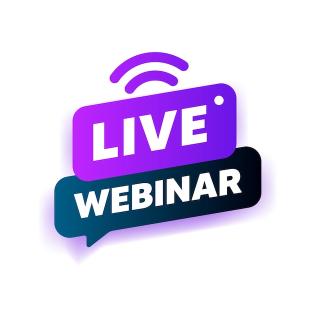 Ícono de transmisión de seminario web en vivo y transmisión de video