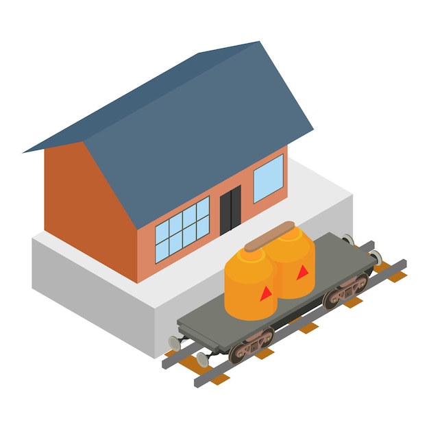 Icono de transporte de líquidos Ilustración isométrica del icono de vector de transporte de líquidos para web