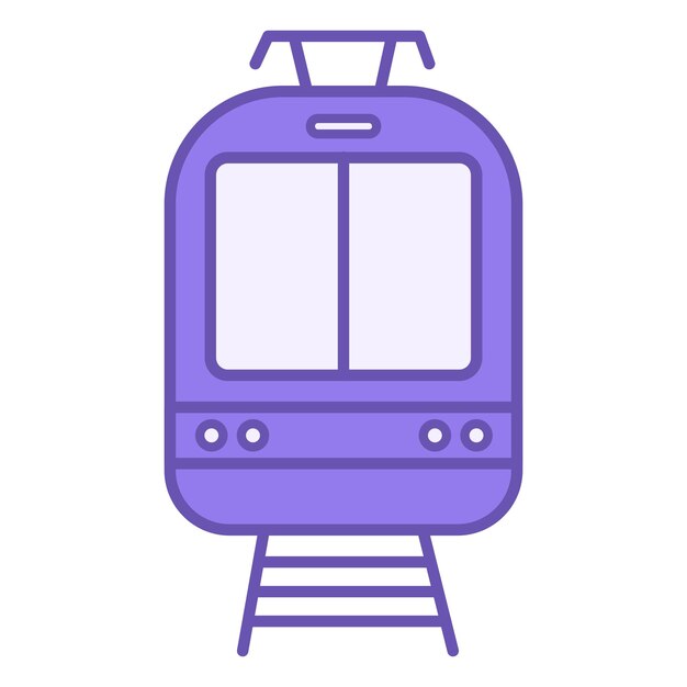 Icono de tranvía de colores
