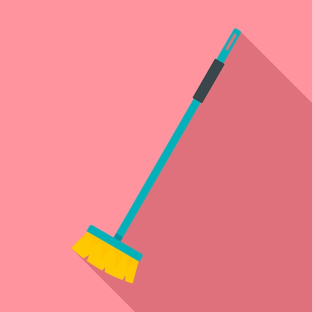 Icono de trapeador de limpieza Ilustración plana del icono de vector de trapeador de limpieza para diseño web