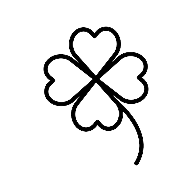 Icono de trébol aislado en fondo blanco