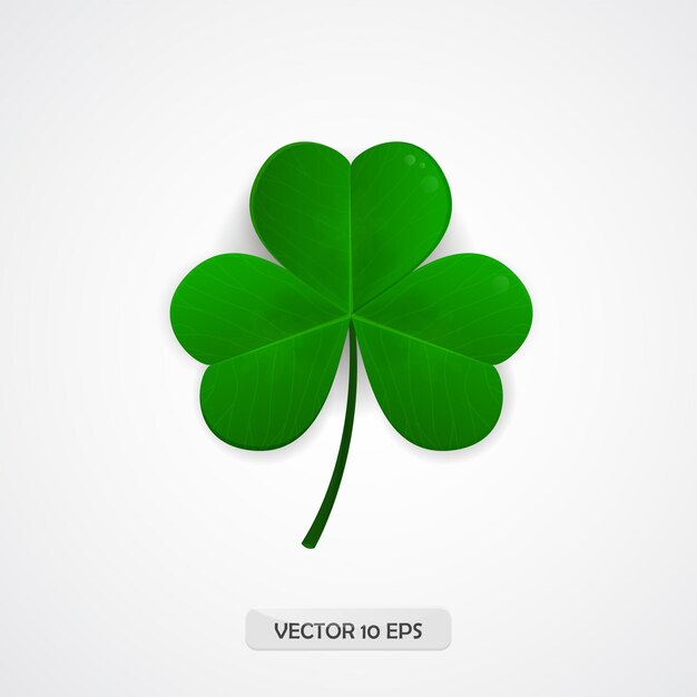 Icono del trébol de Shamrock Símbolo del día de San Patricio Vector