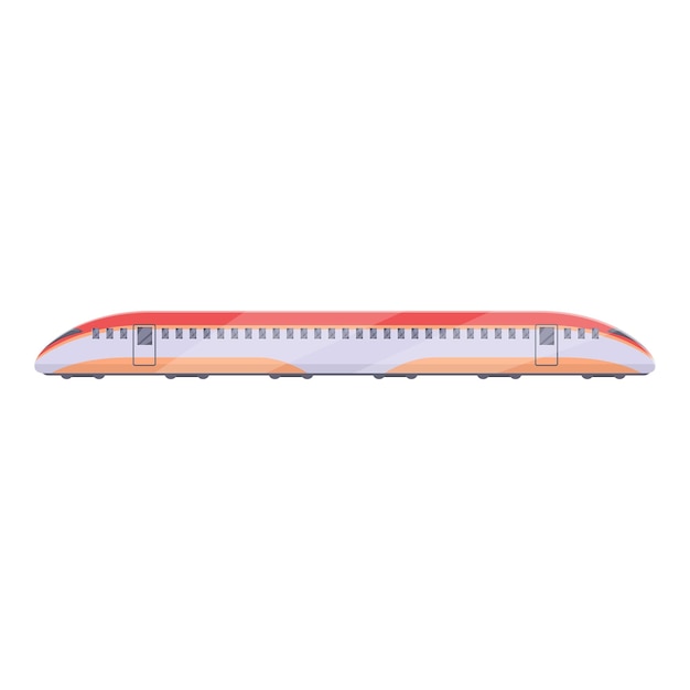 Icono de tren expreso de pasajeros Caricatura de icono de vector de tren expreso de pasajeros para diseño web aislado sobre fondo blanco