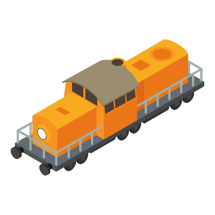 Vector icono de tren de motor isométrico de icono de vector de tren de motor para diseño web aislado sobre fondo blanco