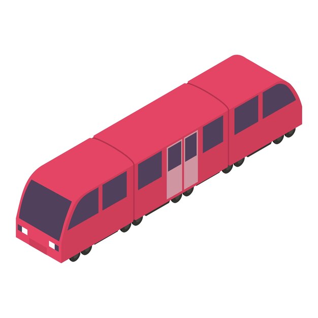 Icono de tren rápido Isométrico de icono de vector de tren rápido para diseño web aislado sobre fondo blanco