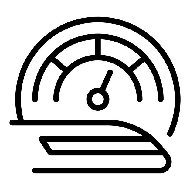 Icono de tren rápido público Contorno Icono de vector de tren rápido público para diseño web aislado sobre fondo blanco