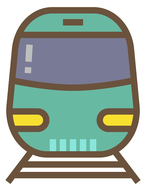 Icono de tren Símbolo de línea de color de transporte ferroviario