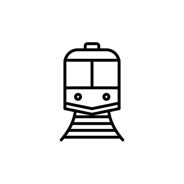 Icono de tren para el transporte público y aplicaciones de viajes
