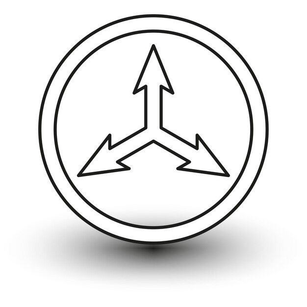 Icono de tres flechas Ilustración vectorial EPS 10 Imagen de archivo