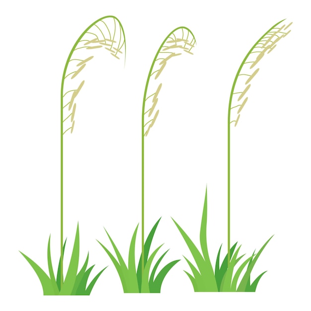 Icono de tres plantas Ilustración de dibujos animados de icono de vector de tres plantas para web