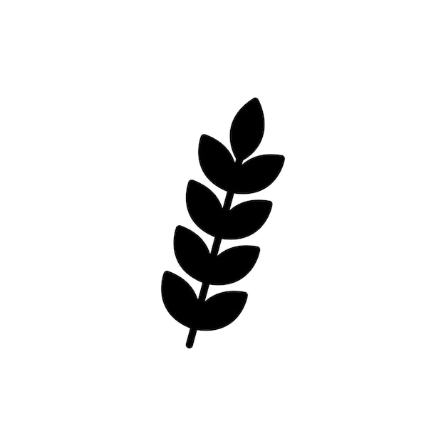 Icono de trigo conjunto harina de avena símbolo vectorial de grano dietético signo de planta de malta signo de cereal icono de planta entera en estilo llenado y delineado