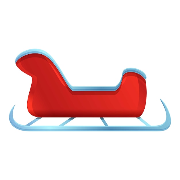 Icono de trineo de año nuevo Caricatura de icono de vector de trineo de año nuevo para diseño web aislado sobre fondo blanco