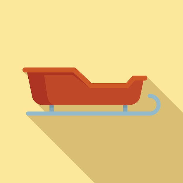Icono de trineo de Navidad vector plano Trineo de Santa Regalo de invierno