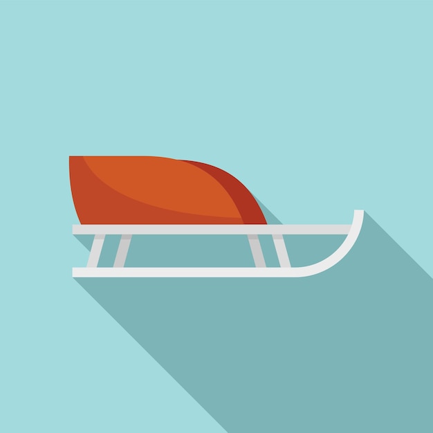 Icono de trineo de renos vector plano Trineo de Santa Regalo de Navidad