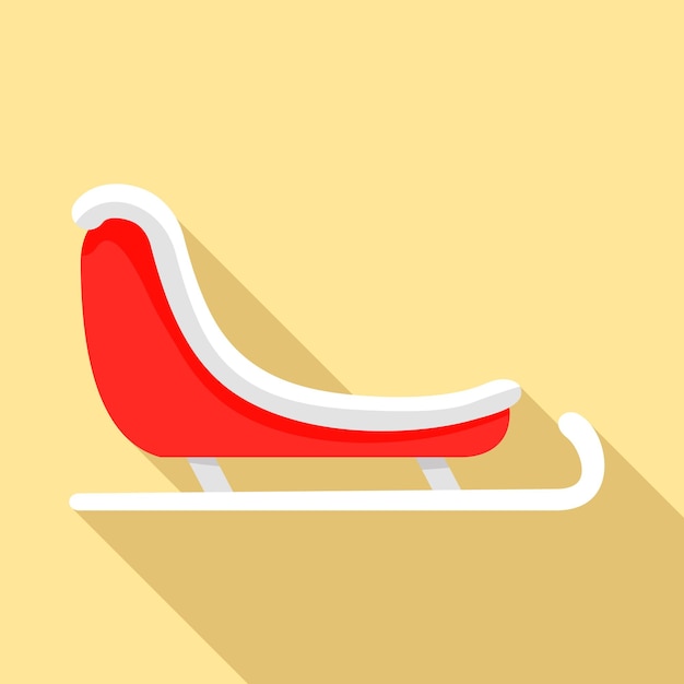 Icono de trineo de Santa Ilustración plana del icono de vector de trineo de Santa para diseño web