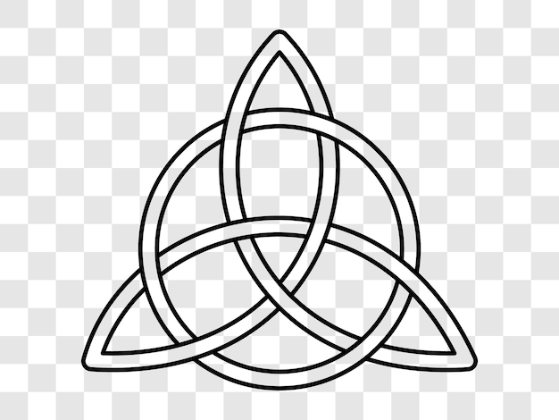Vector icono de la trinidad celta símbolo de contorno de triquetra ilustración vectorial