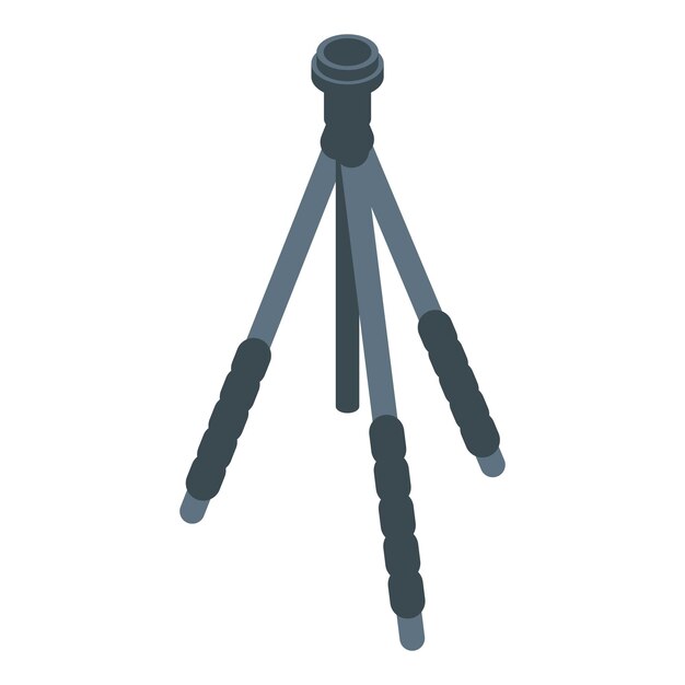 Icono de trípode de carbono Isométrico del icono de vector de trípode de carbono para diseño web aislado sobre fondo blanco