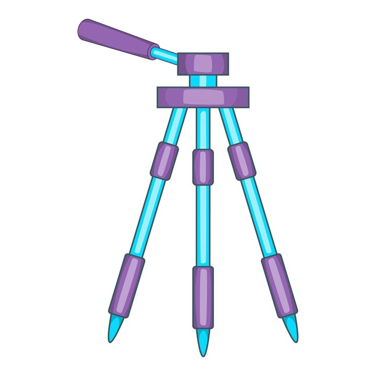 Vector icono del trípode ilustración animada del ícono vectorial del trípede para la web