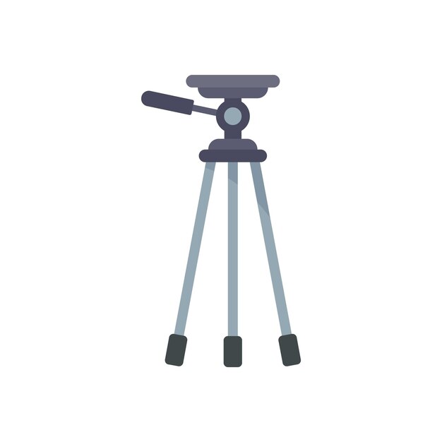 Icono de trípode móvil vector plano Cámara video teléfono soporte Trípode fotográfico aislado