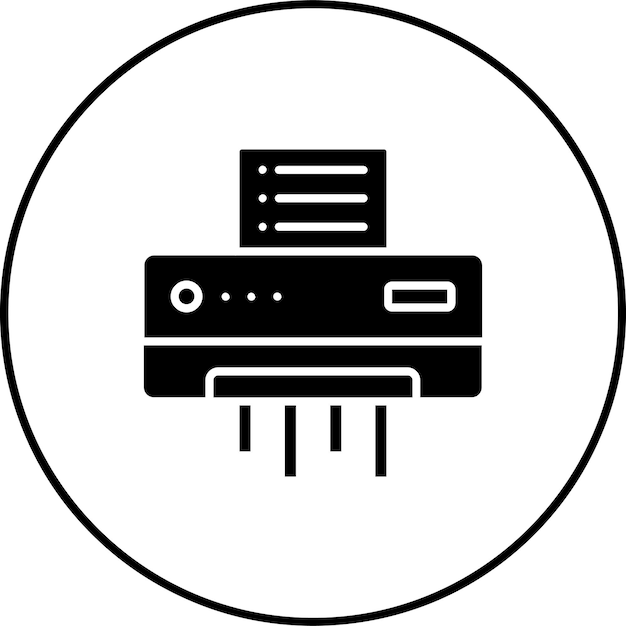 Icono de la trituradora de papel