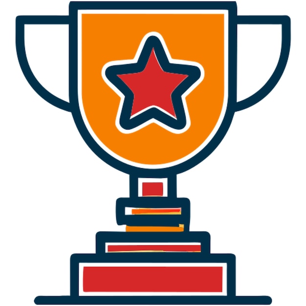 icono del trofeo icono de relleno desplazado