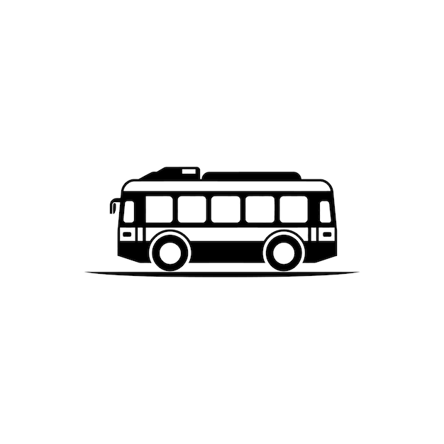 Icono de trolebús en fondo blanco Ilustración vectorial simple