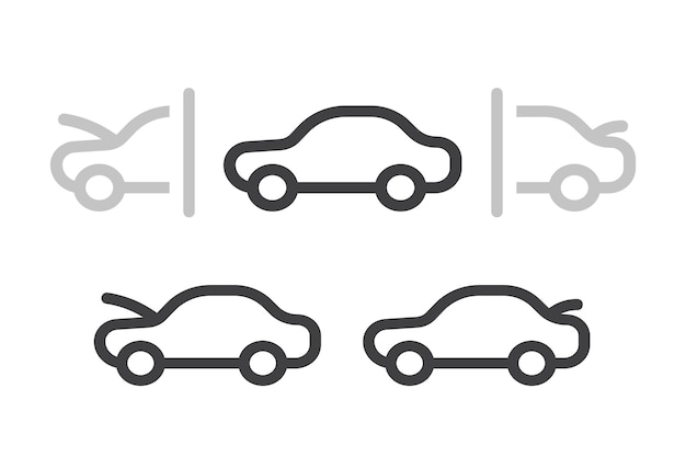 icono de tronco abierto en diferentes estilos ilustración vectorial dos colorido y negro tronco abierto vector