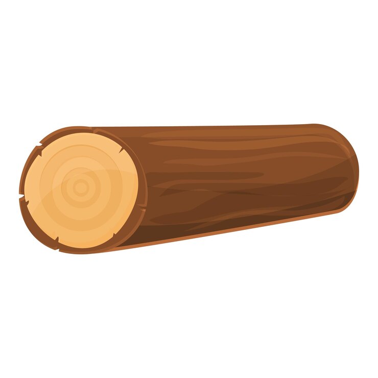Icono de tronco de árbol Caricatura de icono de vector de tronco de árbol para diseño web aislado sobre fondo blanco