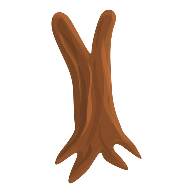 Icono de tronco de árbol viejo Caricatura de icono de vector de tronco de árbol viejo para diseño web aislado sobre fondo blanco