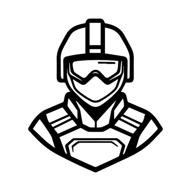icono de tropa o símbolo de línea moderno arte de línea vectorial y diseño de icono con contorno en negrita