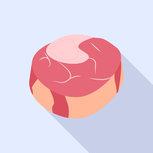 Icono de trozo de carne Ilustración plana de icono de vector de trozo de carne para diseño web