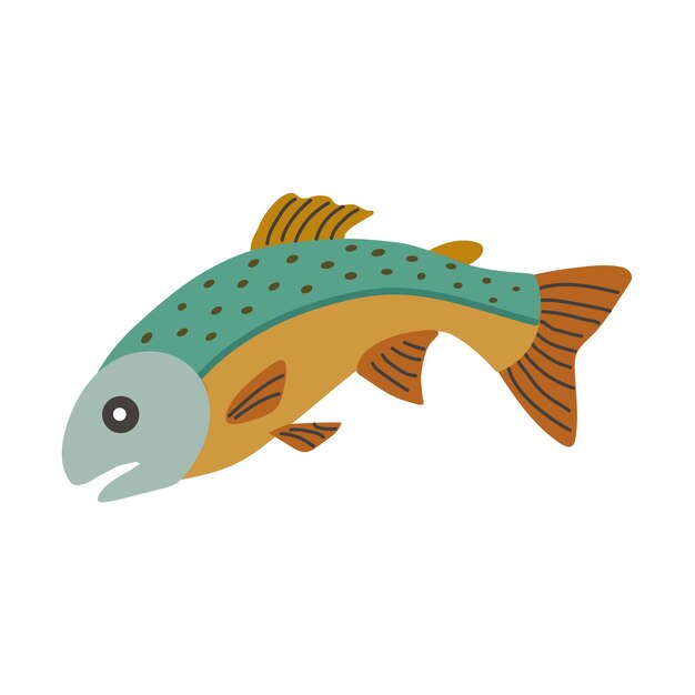 Icono de trucha manchada clippart avatar logotipo ilustración vectorial aislada