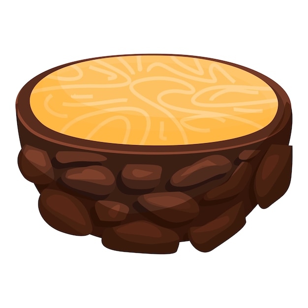 Icono de trufa cortada vector de dibujos animados Hongo Hongo Hongos para cocinar