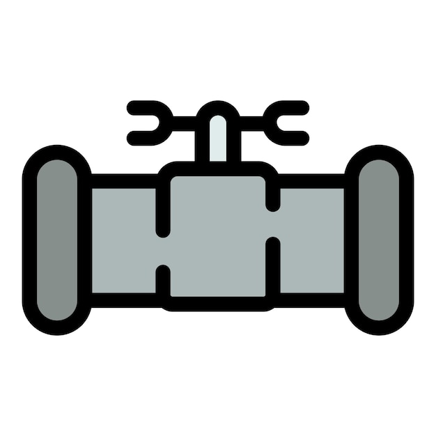 Icono de la tubería de agua Retrato del icono vectorial de la tuberación de agua color plano aislado
