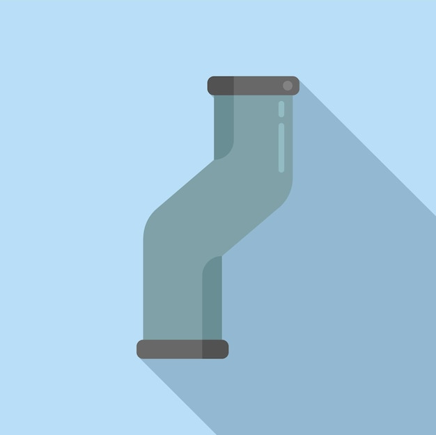 Icono de tubería de agua vector plano Tubo de metal Sistema de gas