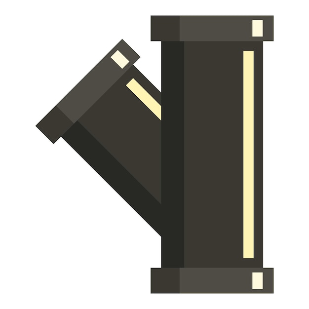 Icono de tubería de alcantarillado. Ilustración plana del icono de vector de tubería de alcantarillado para web aislado sobre fondo blanco