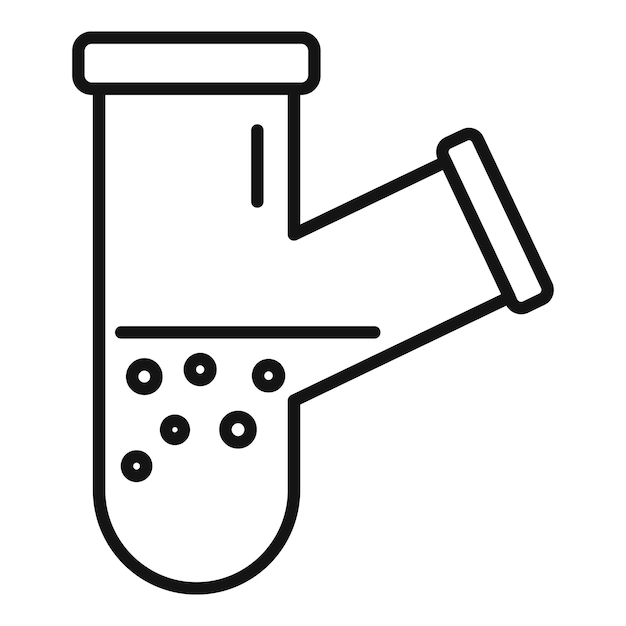 Icono de tubería de canalización vector de contorno Drenaje de servicio Bomba de reparación