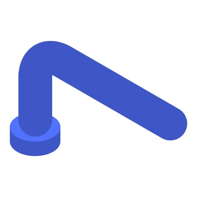 Icono de tubería de ventilación Isométrica del icono de vector de tubería de ventilación para diseño web aislado sobre fondo blanco