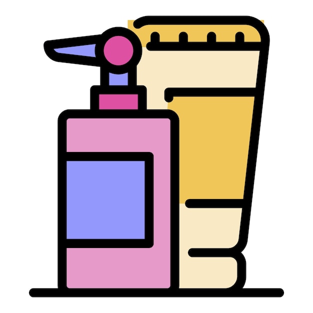 Icono del tubo de crema del dispensador Icono vectorial del tubo del dispensador del color plano aislado